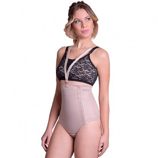 [7909399214841] Cinta Calça Pos Cirurgica com Reforço Abdominal P Chocolate 60608 New Form