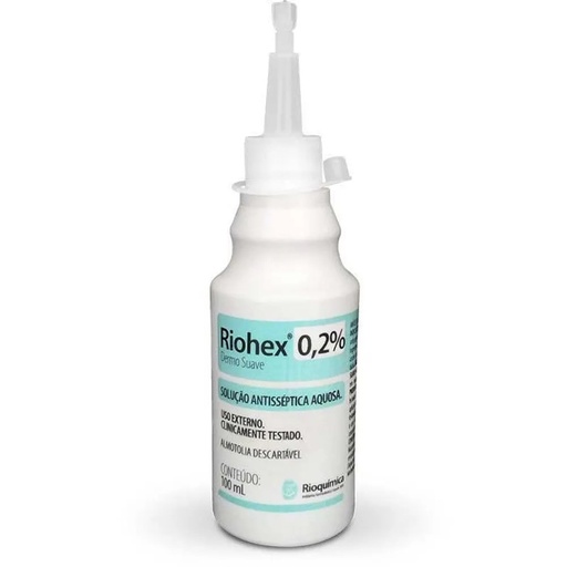 [7897780209913] Clorexidina 0,2% Solução Aquosa 100ml Riohex Rioquimica