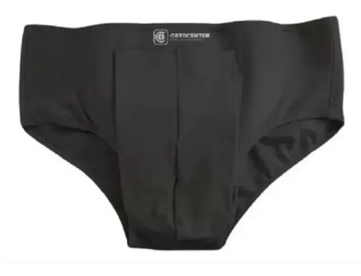 [7898422298838] Cueca Para Hernia Inguinal Dupla G - Preta - Ortocenter