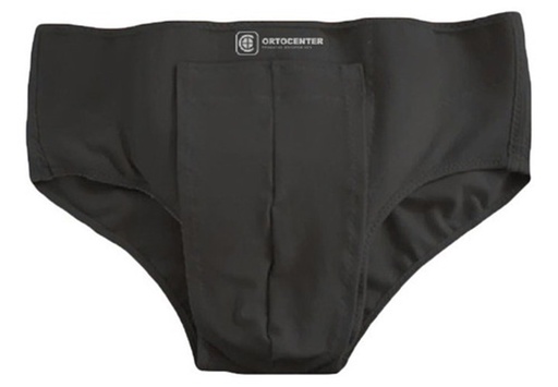 [7898422298876] Cueca Para Hernia Inguinal Esq M - Preta - Ortocenter