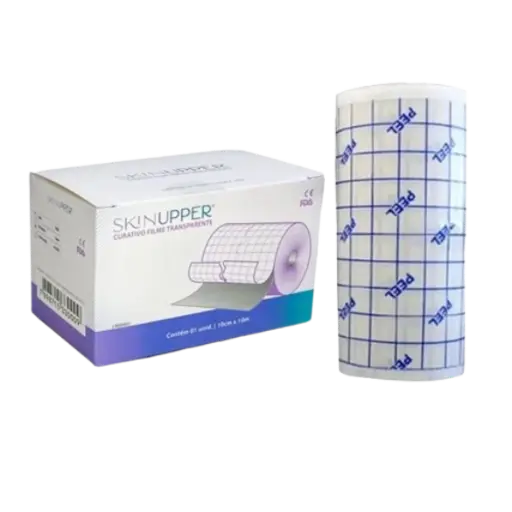 [SKIN10MT] Curativo de Filme em Rolo Transparente 10cm - 1m Skinupper- MT