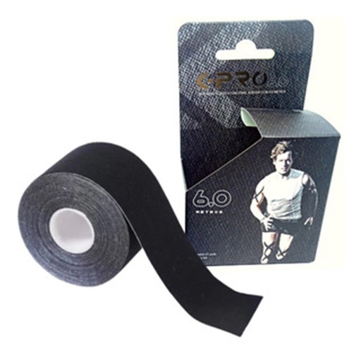 [7898715330047] Fita Kinesio 5cm x 6m Preto K-PRO 6.0 1un