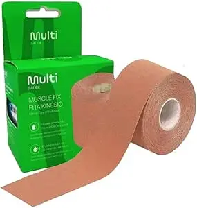 [7899838831992] Fita Kinesio Muscle Fix 5X500CM Bege HC041 Multilaser 1un