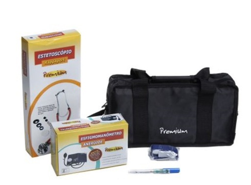 [7898301059529] Kit Academico c/ Esteto, Esfigmo Preto e Term. Digital Premium