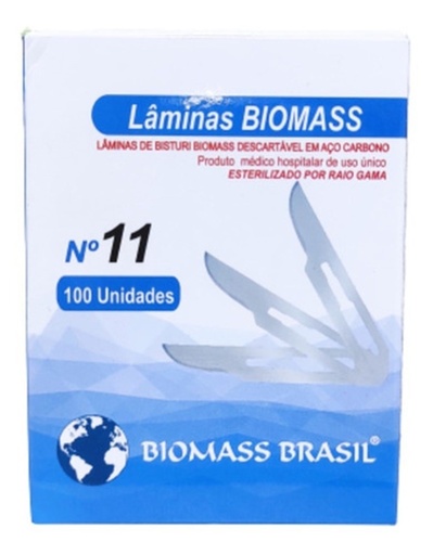 [7908269000041] Lamina de Bisturi N.11 CX C/100un Biomass