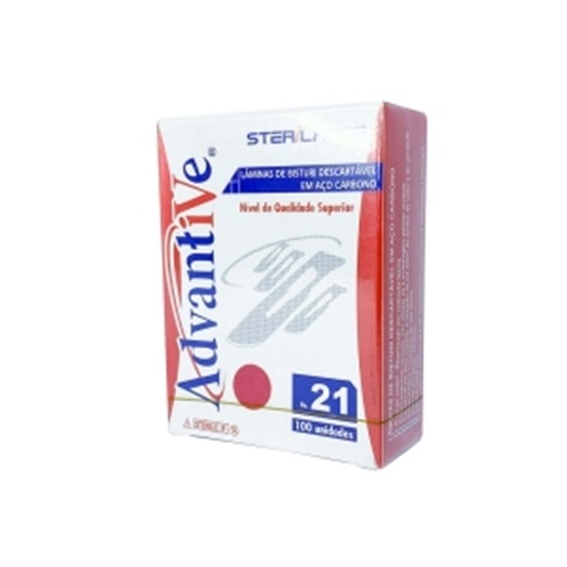 [17898958254503] Lamina de Bisturi N.21 CX C/100un Advantive