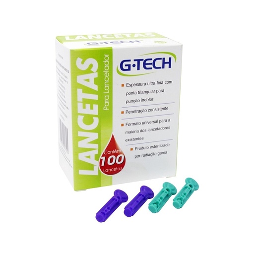 [7898639691958] Lanceta Para Caneta Lancetadora 30g com 100un G-Tech