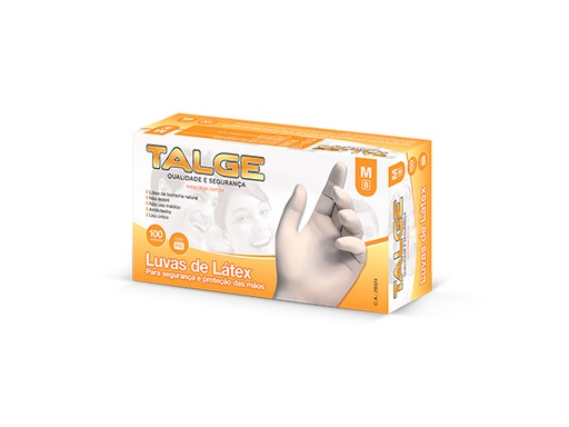 [7898941898892] Luva Latex Com Po P cx com 100un Talge