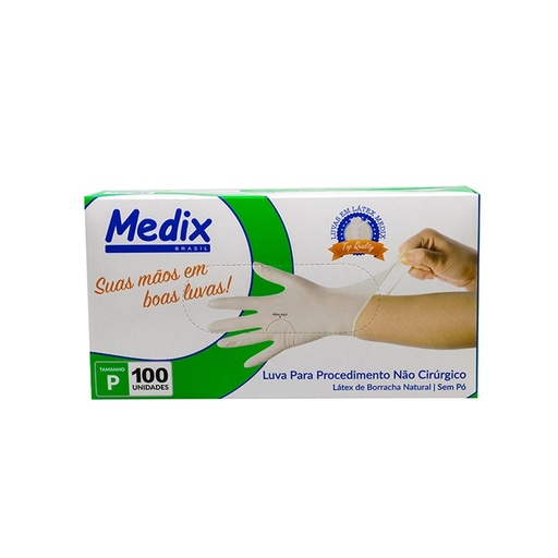 [7898947170305] Luva Latex Sem Po P cx com 100un Medix