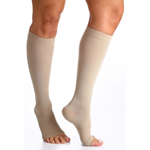 [7898270151637] Meia de Compressao Panturrilha 3/4 Sigvaris 20-30 - 862 Premium Pe Aberto Natural G1