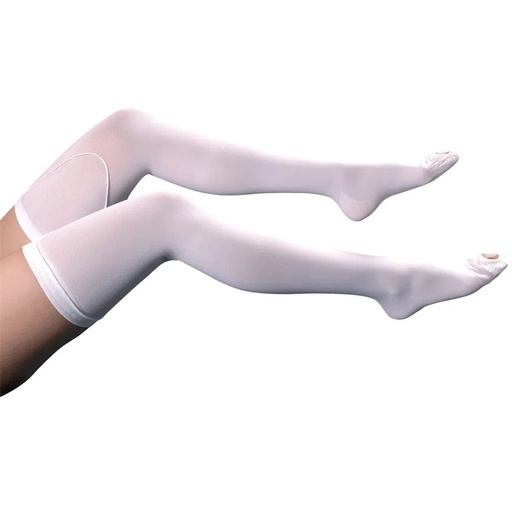 [7898360913480] Meia de Compressao Venosan AES Meia Coxa 7/8 AGH G Pe Aberto Branco