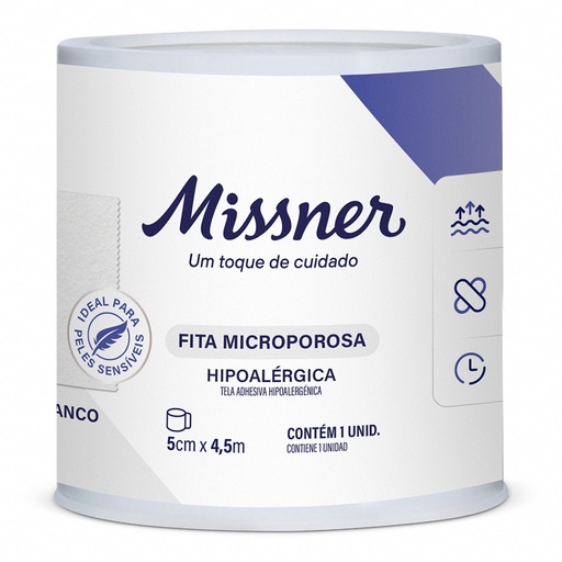 [7896544900165] Micropore Branco 5CM X 4.5M Missner