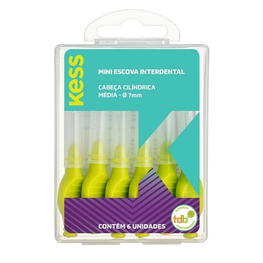 [7897517920067] Mini Escova Interdental Cilíndrica Média 7 mm c/ 6 Kess 2006