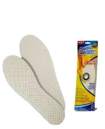 [7898415012878] Palmilha De Espuma Confortpauher Branca 39/40 Ortho Pahuer AC060