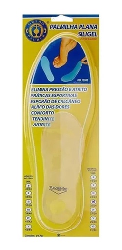 [7898415011758] Palmilha Plana Siligel 43/44 Ortho Pahuer 12000A