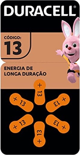 [041333030197] Pilha Auditiva 13 C/ 6 Duracell
