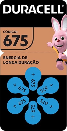 [041333030210] Pilha Auditiva 675 C/ 6 Duracell