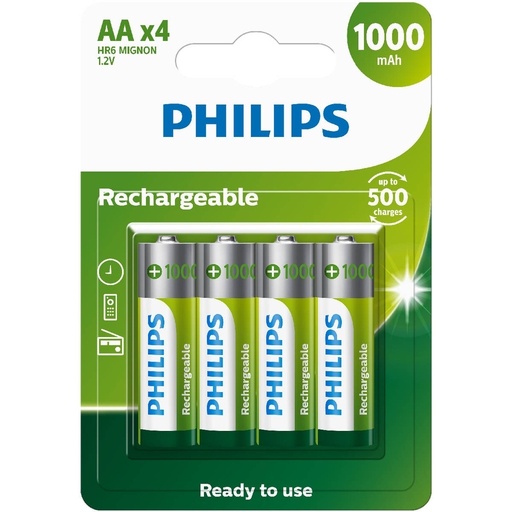 [4895229119512] Pilha Recarregável Aa 1000mah Blister Com 4 R6b4rtu10/59
