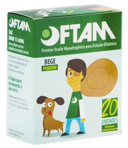 [7897018510026] Tampao Protetor Ocular Adulto (Grande) com 20un Oftam