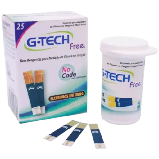 [7898301056757] Tiras Monitor Glicose com 25un G-Tech Free