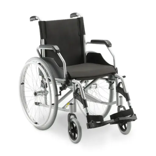 [7898952570657] Cadeira de Rodas Alumínio Dobrável até 120 Kg D600 44cm - Dellamed