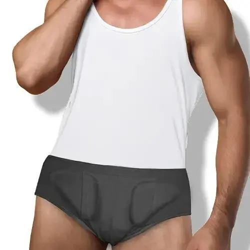 [7899021836001] Cueca Para Hernia Inguinal Dupla M - Preta - Dilepe 