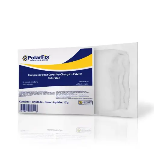 [7898010921131] Compressa Para Curativo Cirurgico Esteril 15 x 30cm Polar Fix