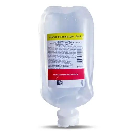 [7897947706491] Solução Fisiológica 500mL 0,9% EV Sistema Fechado Fresenius